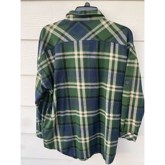 FOREVER 21 boyfriend Plaid flannel shirt size Large - Picture 8 of 8